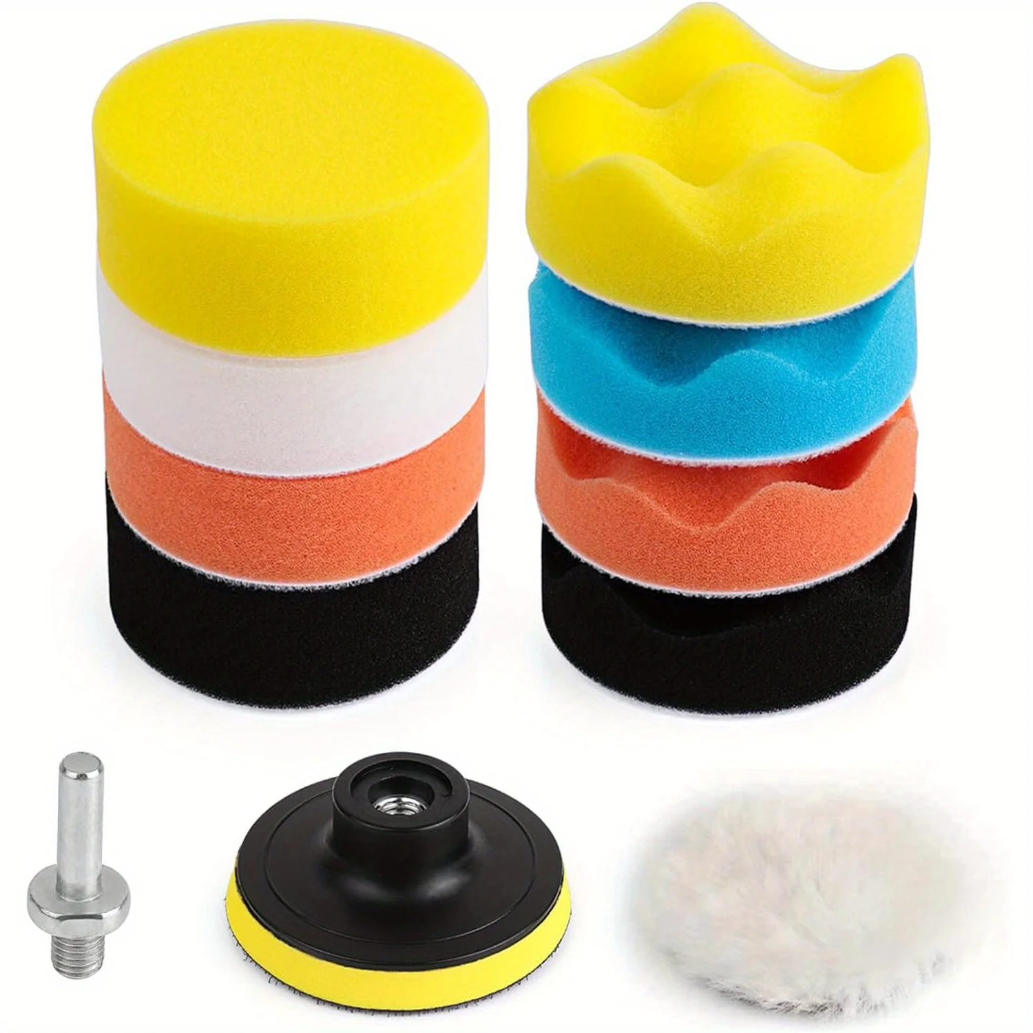 Car Polishing Pad Car Polish Pad Polishing Sponge Set Wool Polishing Pad Car Polishing Sponge Wool Polishing Head Polishing Wheel Kit 11Pcs Kit 3-Inch ing Pad Car Foam Drill Sponge Wool Polishing Pads Car er Polisher for Sanding Waxing Sealing Glaze