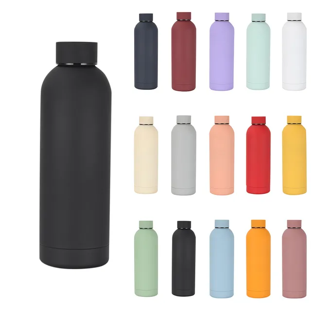 500ML Stainless Steel Small Mouth Thermos Sports Kettle Keep Cold Thermal Mug Portable Insulated Cup Gym Water Bottle