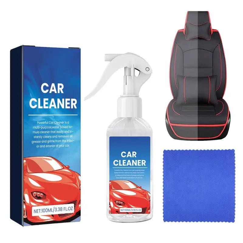 

Car Dashboard Cleaner 100ml Cleaning Agent Car Interior Detergent Spray Stain Remover Automotive Seat Cleaner Multi-Purpose