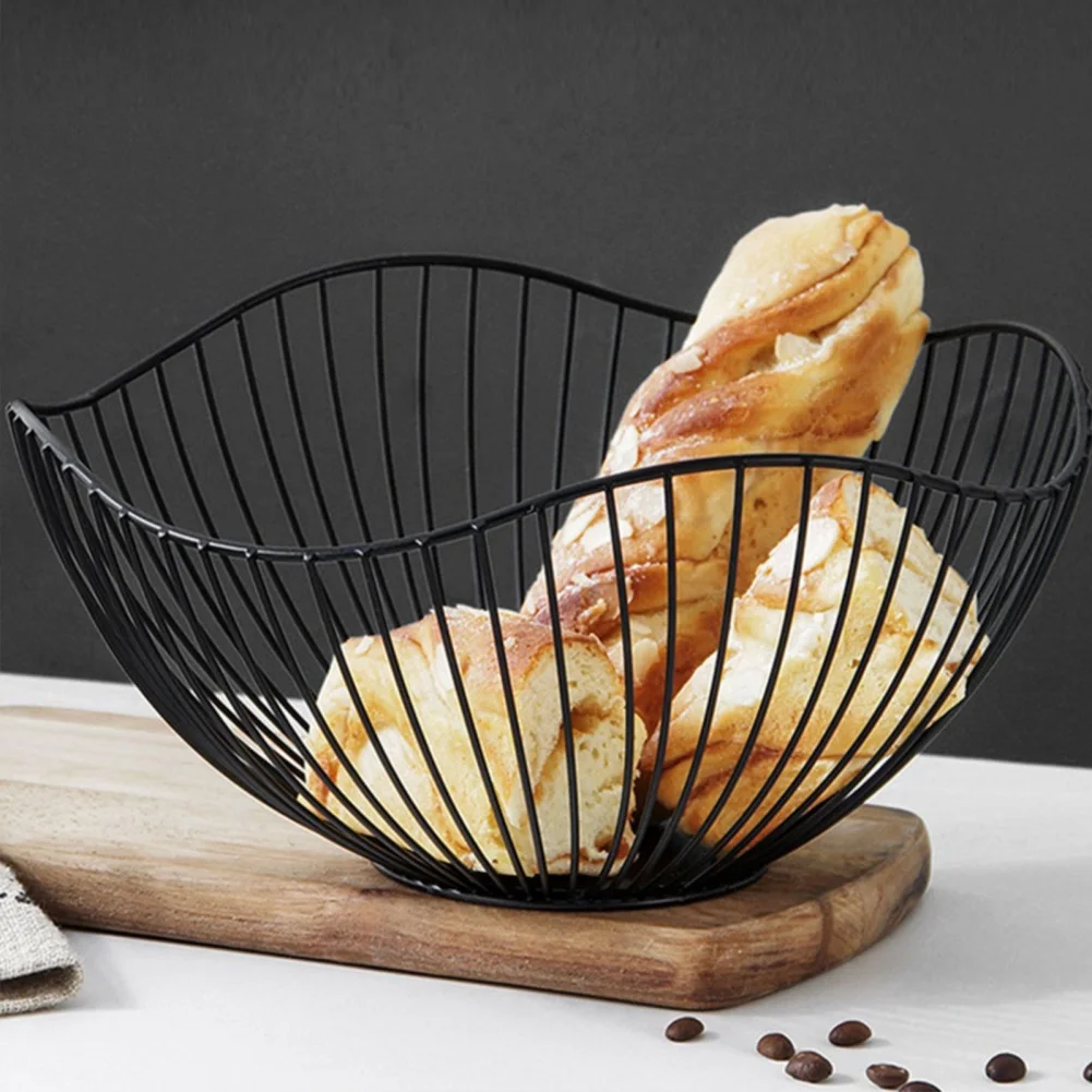 Fruit Bowl Washing Fruit Hollow Drain Basket Iron Fruit Basket Living Room Coffee Table Fruit Plate Snack Storage Baskets 1