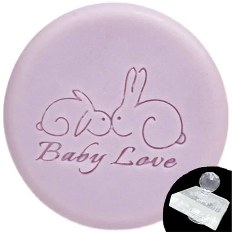 Animal Shape Acrylic Soap Stamp, Lovely Rabbit, Parent-Child, DIY, Natural Handmade Seal, Father's Day Gift