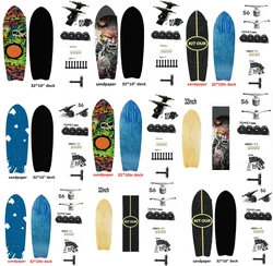 32in Professional Land Surfboard Ski Surfing Practice S6 S7 Steering Axle Bridge Big Fishboard Surfskate Skateboard