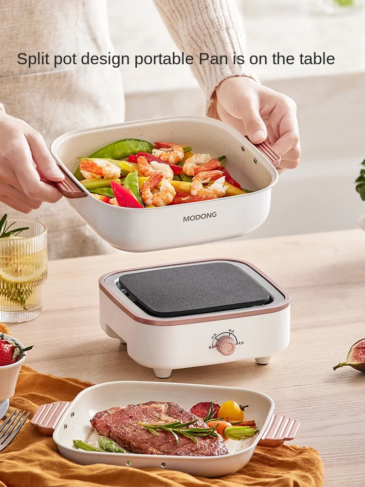 

Split Electric Caldron Multi-Functional Non-Stick Fried Korean Electric Hot Pot