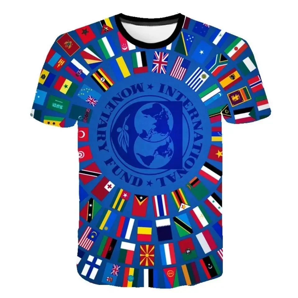 

Summer Hot Multi-color Regular Geometric Abstract Pattern 3d Digital T-shirt Men Hip Hop Round Neck Loose Casual Short Sleeves