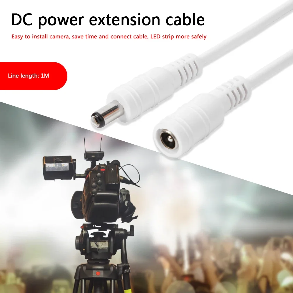 Power Extension Cable DC 12V 0.5/1/2/3/5/10m For Wifi/AHD/IP Security Cams CCTV Camera 5.5*2.1mm