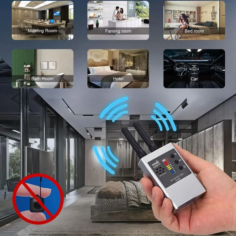 Hidden Camera Detector Anti Portable Pinhole Hidden Lens Detect Gadget For Gps Tracker Hidden Camera Finder Eavesdropping Devi C0v6