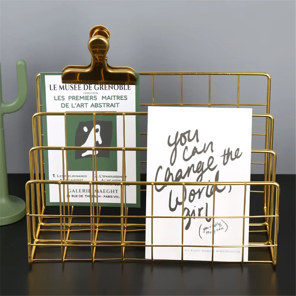 

Подставка под книги из розового золота, металлическая полка для газет, органайзер для книжных магазинов и магазинов, держатель для хранения из кованого железа