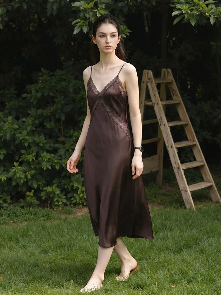 HH Women Sexy Lace Spliced Spaghetti Strap Long Dress Backless V Neck Sleeveless Dresses Summer Club Party Lady Evening Dress