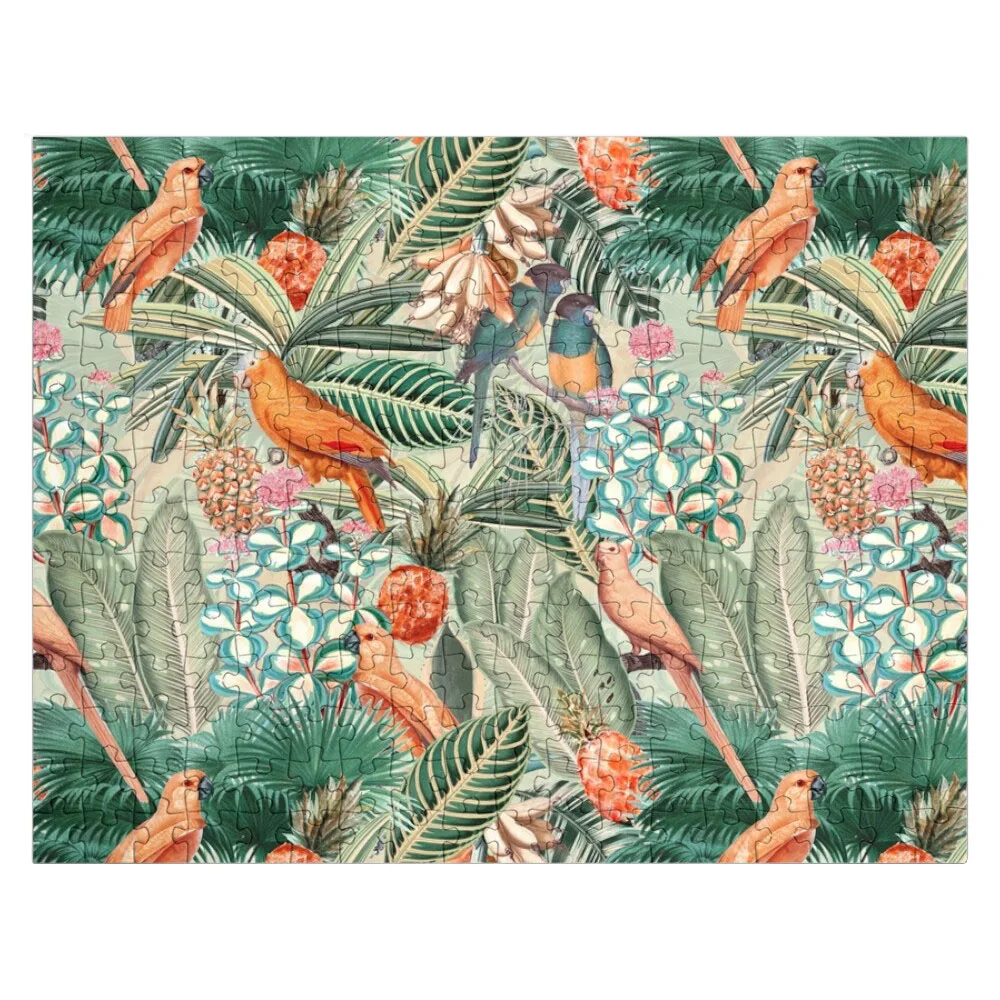 

Vintage Orange Tropical Bird Jungle Garden Jigsaw Puzzle Wooden Compositions For Children Custom Gifts