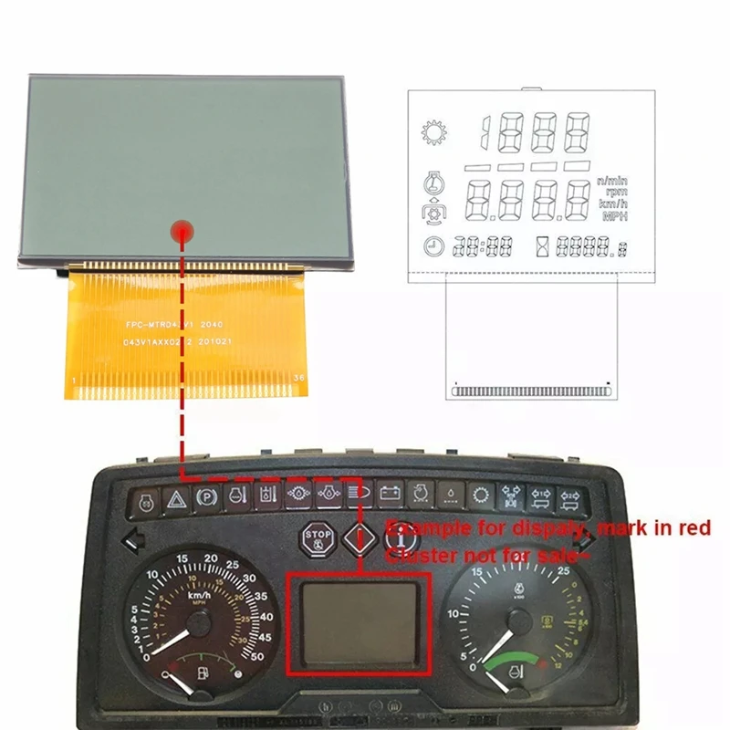 LCD Display John Deere Massey Ferguson Tractors Instrument Cluster Screen Repair Replacement multimedia touch screen car monitor car dashboard display screen