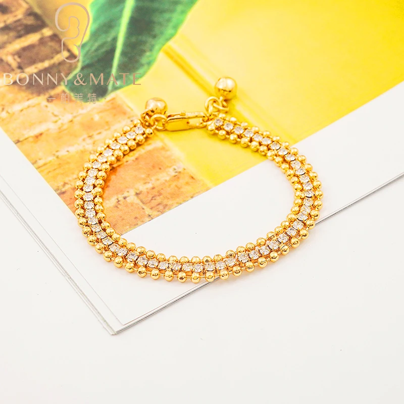 Paris Jewelry 24k Yellow Gold 6Ct Created White Sapphire Round Adjustable Tennis  Bracelet Unisex Plated - Walmart.com