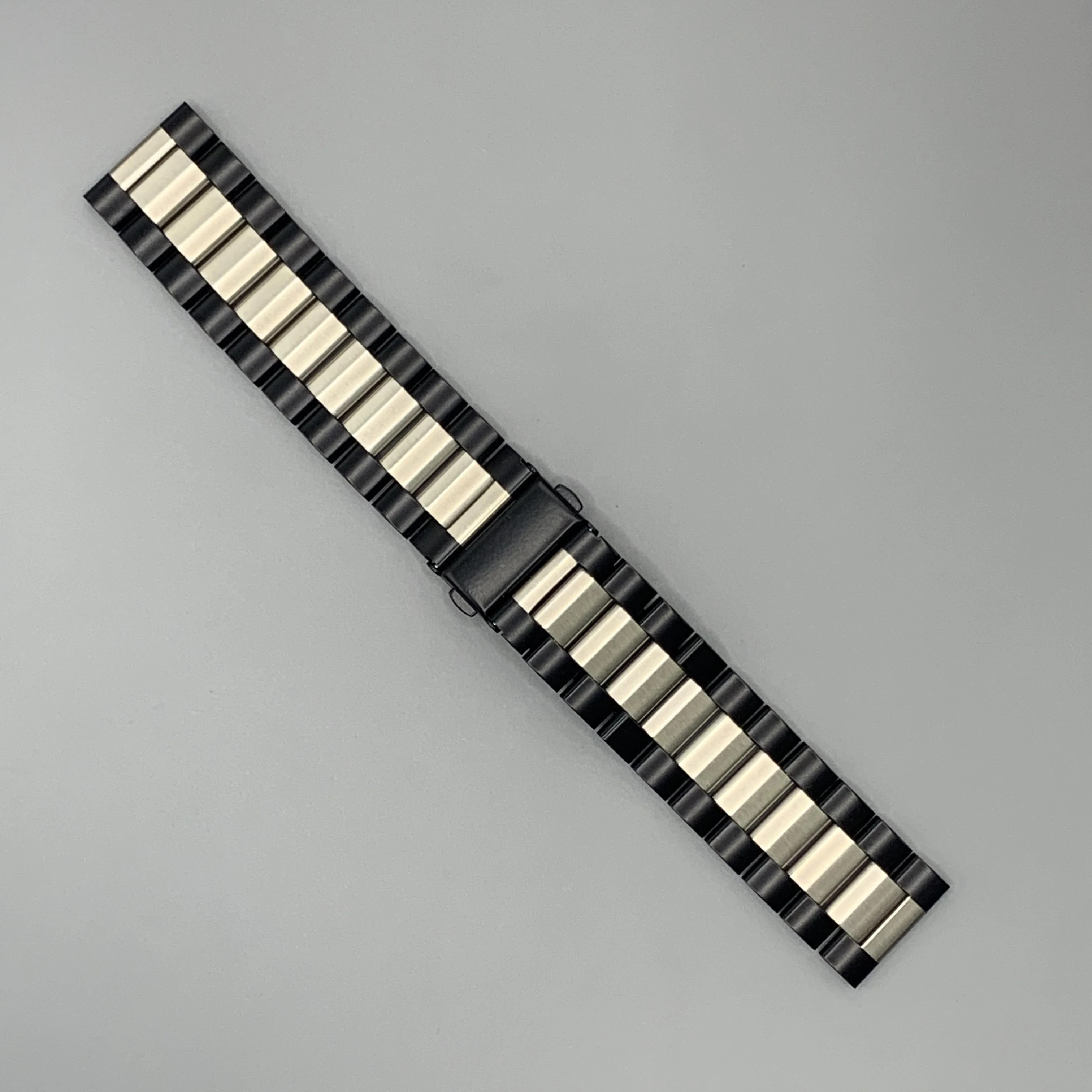 Classic Three-Bead Stainless Steel Sports Strap, 20mm/22mm