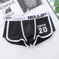 Boxer en Coton pour Homme, Sous-Vêtement Sexy, Confortable, Lingerie U Convexe, 1/3/4 Pièces 2