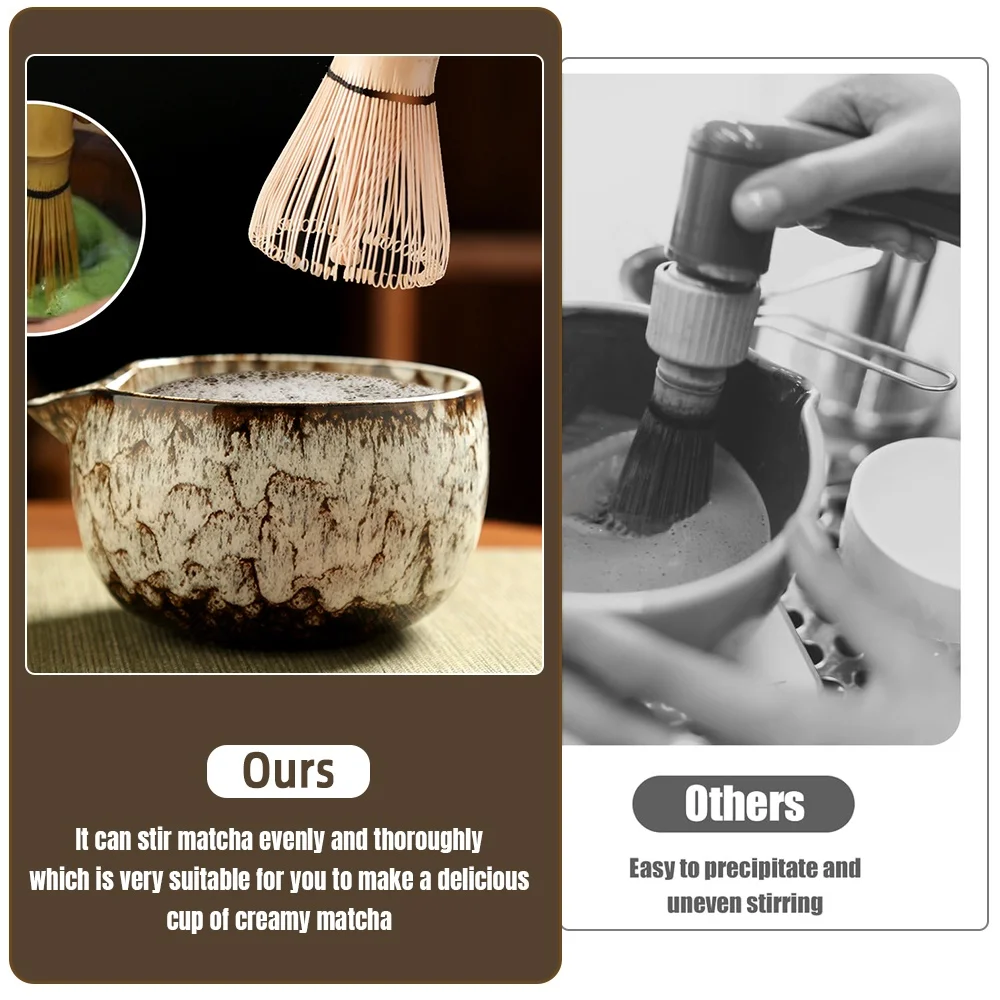 Handmade Home Easy Clean Japanese Matcha Tea Set Safe Bamboo Whisk Teaspoon Tea Sets Tools Stand Kit Bowl Whisk Scoop Gift