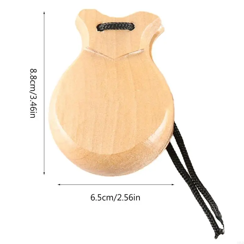 A9LD 2 Pcs Spanish Castanets with String Traditional Flamenco Castanets Easy to Play