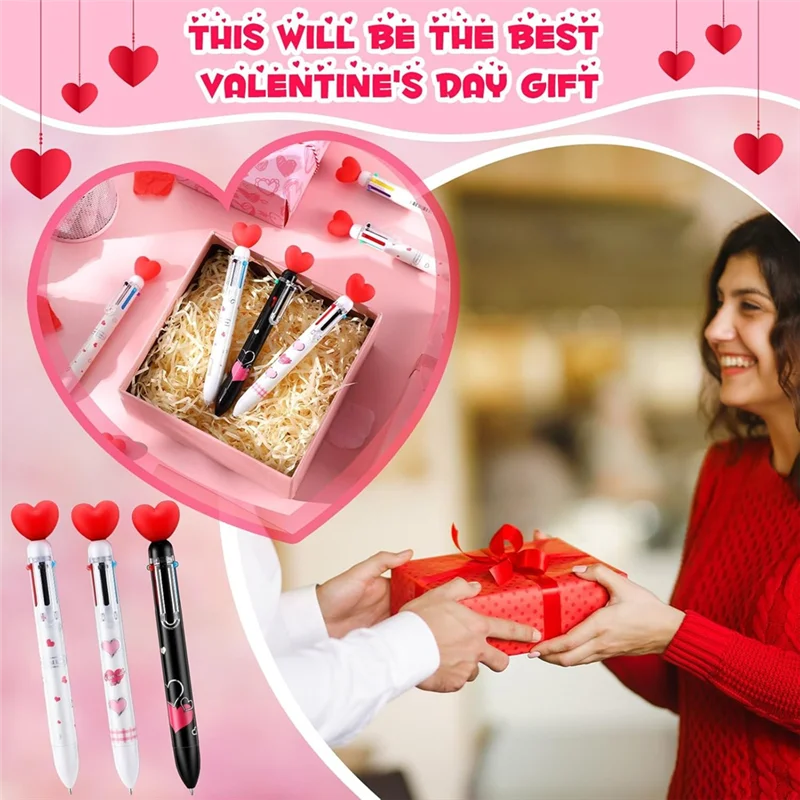 LC-발렌타인데이 하트 모양 펜 대량, 발렌타인데이 성인 여성 간호사 결혼 접이식 볼펜