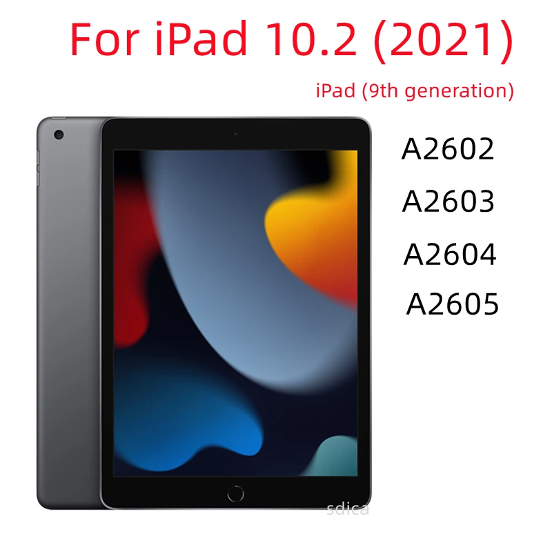 9H Tempered Glass Screen Protector For iPad 10.2 2021 9thGen A2602 A2603 A2604 A2605 Tablet Bubble Free HD Clear Protective Film 2