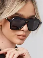 Lunettes de soleil rétro à double pont pour femmes, de marque, nouvelle mode, verres dégradés personnalisés, lunettes pour hommes, protection UV400 2