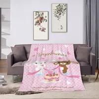 Sugarbunnies Blankets Flannel Breathable Sofa Throw Blankets For Couch Bedding Office Throws Bedspread Quilt 2