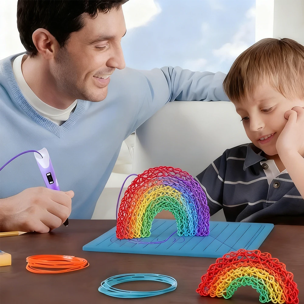 Creative Silicone Design Pad for 3D Printing with Finger Covers for Kids