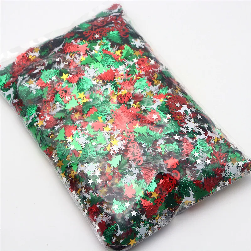 Sequins for Crafts Sequin Embroidery Accessories Sequin Sewing Accessories Sequins Accessories Sequins 10-20g Elk Christmas Tree Pattern for DIY Christmas Decoration