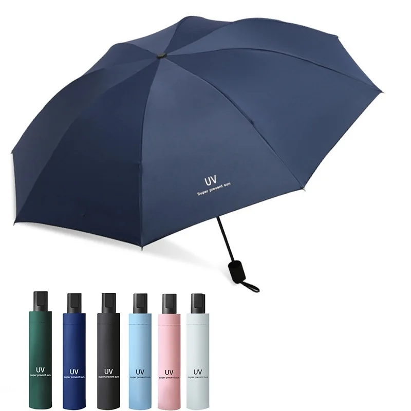 Compact Cartoon Sunshade and Rain Umbrella - Portable Student Accessory