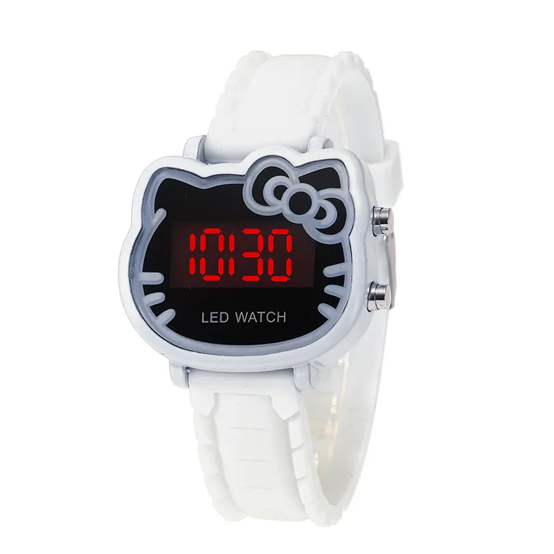 MINISO Hello Kitty Cute Cartoon Electronic Watch Child Primary School Students Girls Waterproof Kids Watches Women Gifts 5