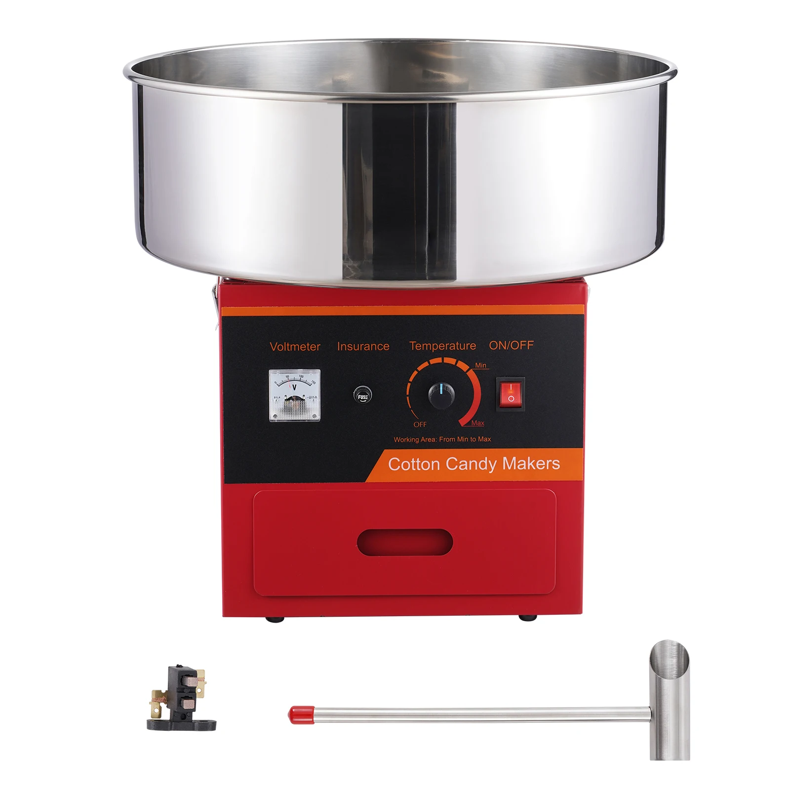 Commercial Electric Cotton Candy Machine Red