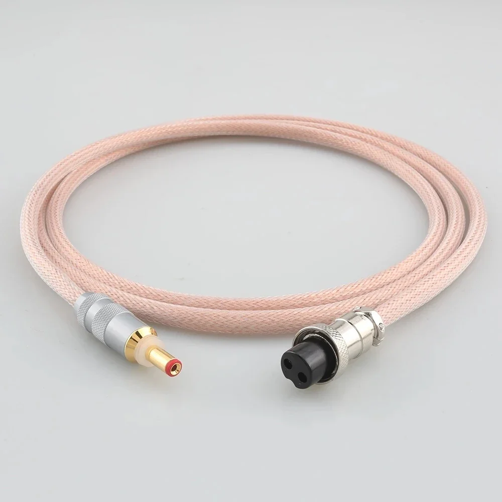 

Audiocrast Hifi OCC Copper wire gx16 DC plug DC cable linear power cable GX16-2P TO DC2.5 DC2.1