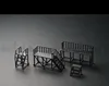 1:64 Combined Maintenance Ladder Garage Accessories Tool For Car Model Scene Parking Lot Stairs 3