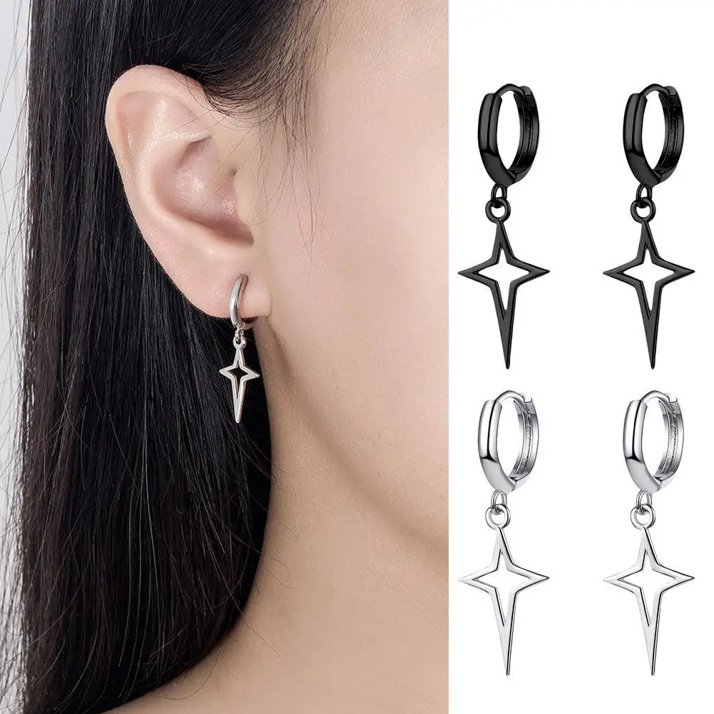 Dangle Earrings Hoop Earrings Hollow Dangle Earring Star Small Hoop Earring For Women Teen Girls Dainty Huggie Hinged Dangling For Party Star