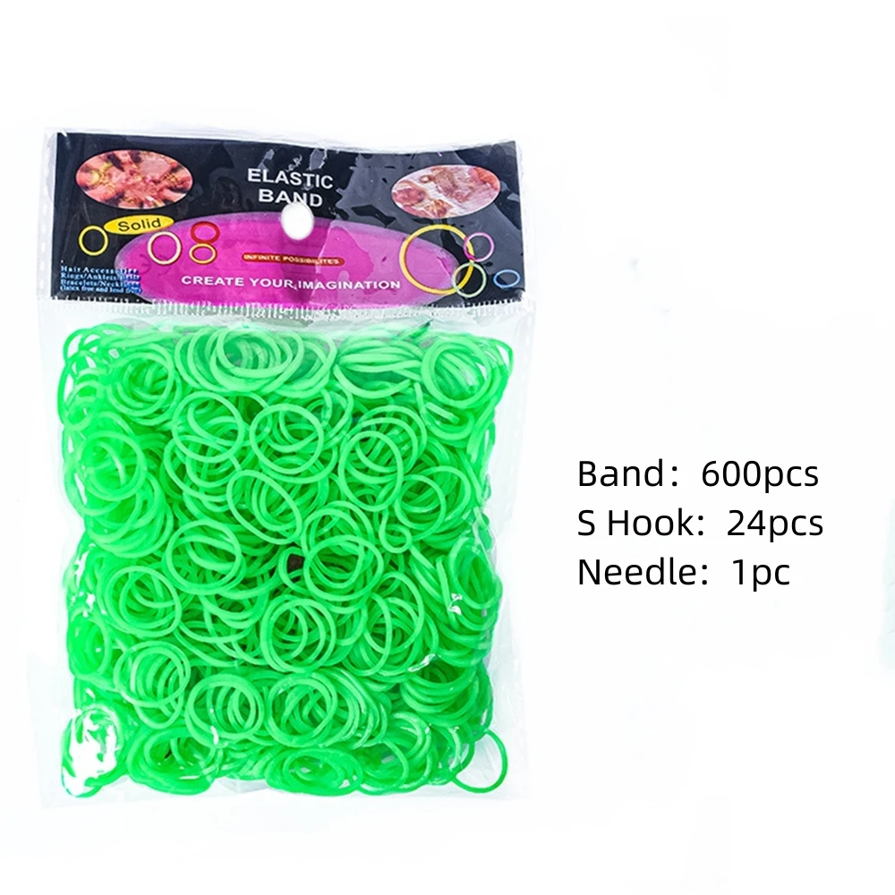 Rainbow Loom Crafting Kit: 600-Piece Rubber Band Refill with Hooks for DIY Jewelry and Accessories