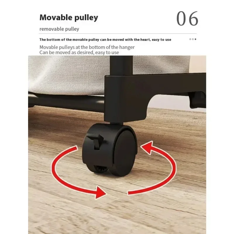 رف معطف، رف ملابس مزدوج متحرك، قضيب بسيط، ملابس قا...