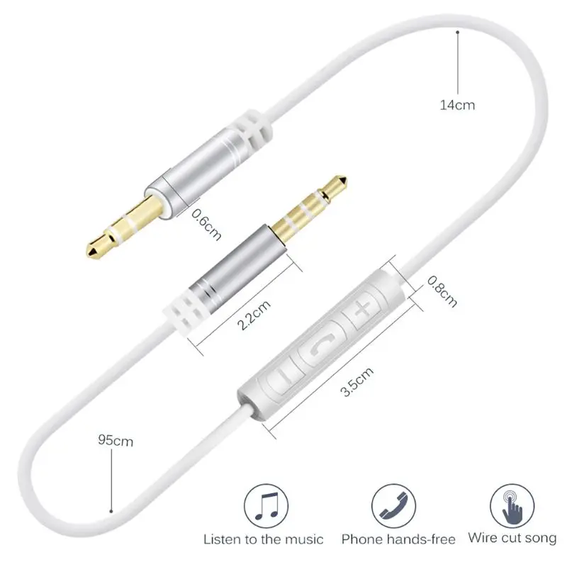 3.5mm   ̺ - 1.2m ׷ Aux ÷ ڵ, ũ Ŀ ζ  