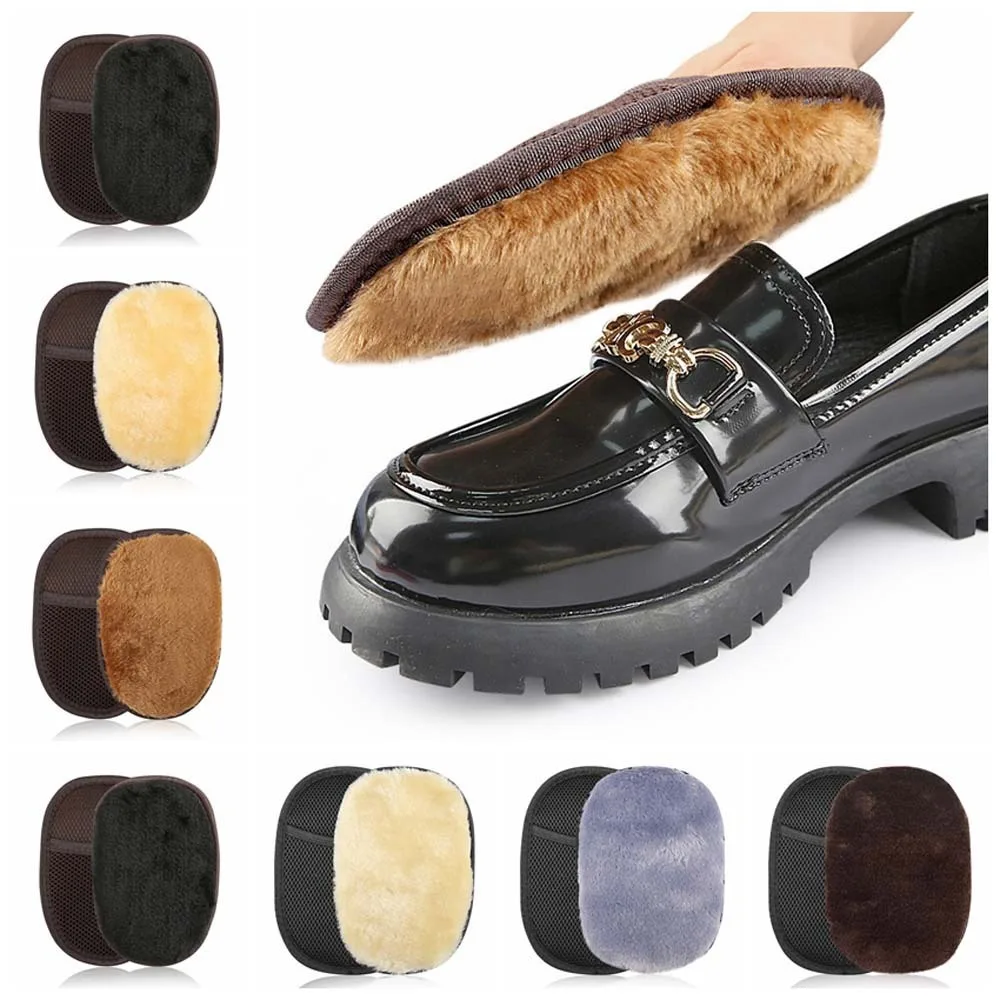 Shoe Gloves Shoe Care Brush Shoes Cleaner Soft Wool Plush Polished Gloves Wipe Shoes Handbag Brushes Leather Care 2