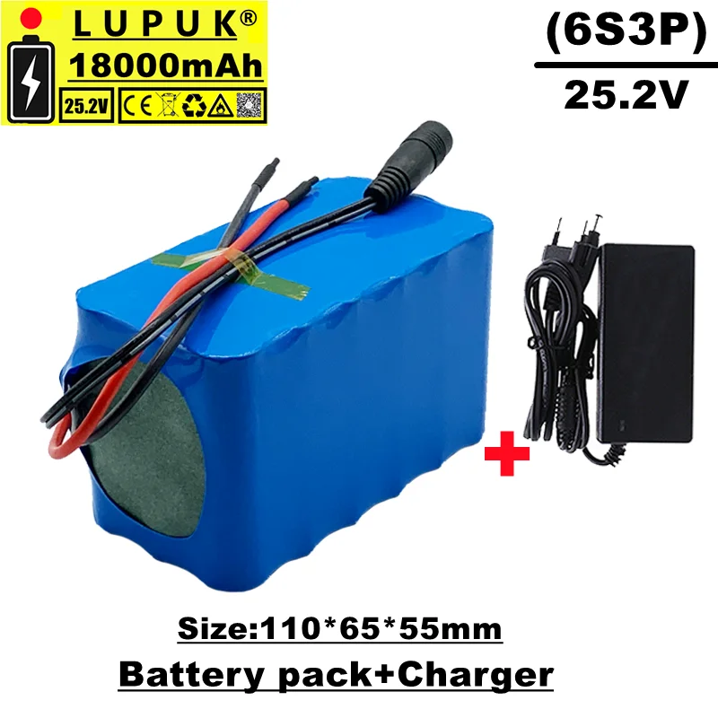 

Lupuk - 18650 Lithium Ion Battery pack, 6s3p, 24V / 25.2v, 18000mah, for GPS, Golf Car, Electric Bike, etc. + charger Sell