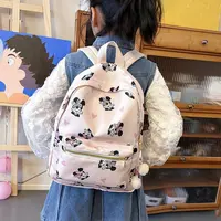 Disney Cute Mickey and Minnie Children's Backpack Girls Cartoon Print Large Capacity Book Storage Kindergarten Baby School Bag 2