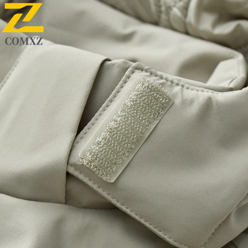 COMXZ Men's Detachable Hood Outerwear Windproof Outdoor Warn Gym Jogger Rainproof Thick Coat Running Lightweight Trench Coat