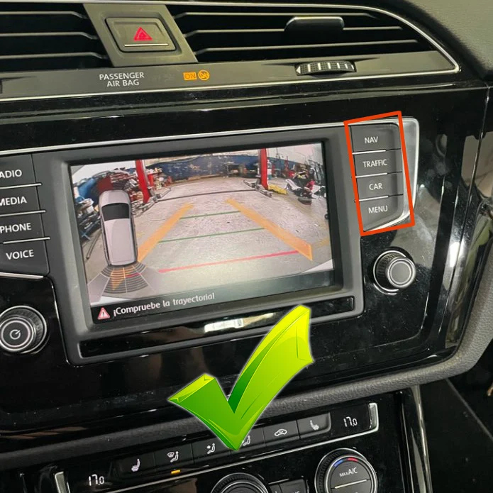 VW Touran T5 2016 2022 CCD HD 야간 투시경 주차 역방향 백업 카메라 용 VKAUTO 트렁크 핸들 카메라