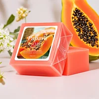 100g B + extrait de papaye savon nourrissant fait à la main nettoyage en profondeur blanchissant avec savon au lait de chèvre de noix de coco 1