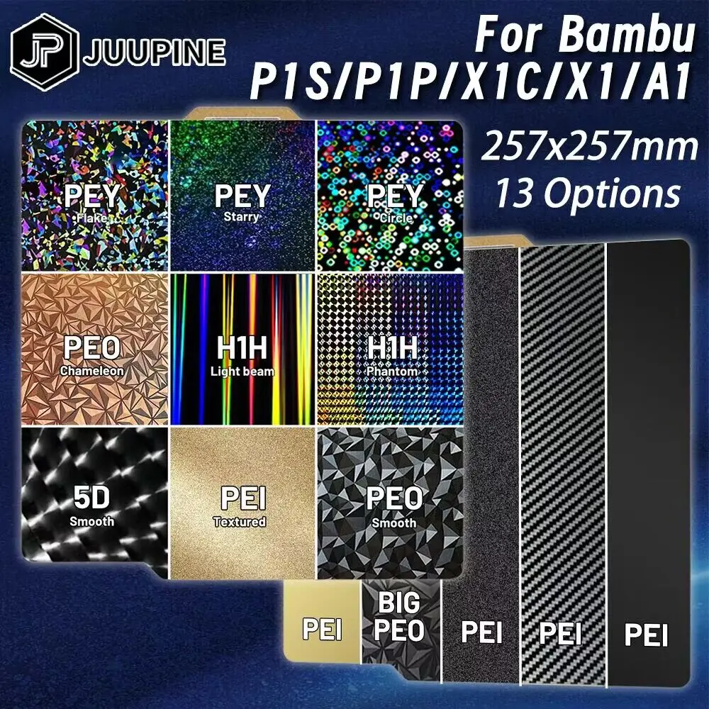 Juupine For Bambu Lab Build Plate Pey Build Plate P1S X1C Textured...
