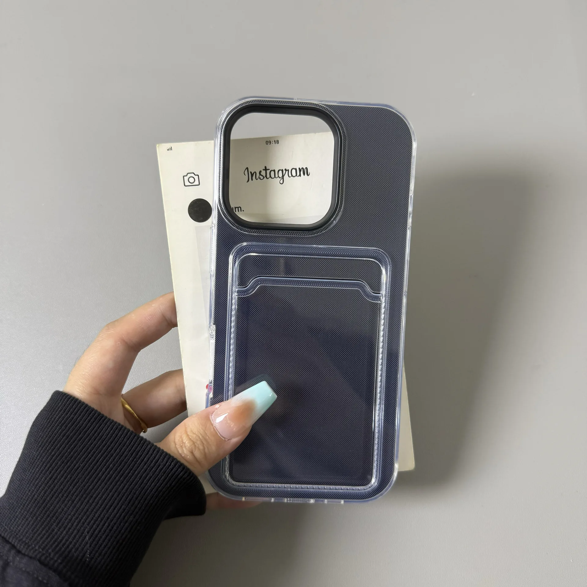 Dual-Function Candy Card Holder Silicone Phone Case - Full Shockproof Soft Armor Cover
