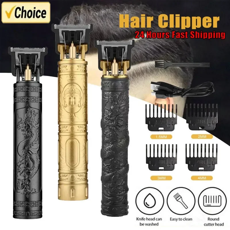 Vintage T9 Hair Cutting Machine Men's Electric Shaver Rechargeable Hair Trimmer Hair Clipper Barber Cut
