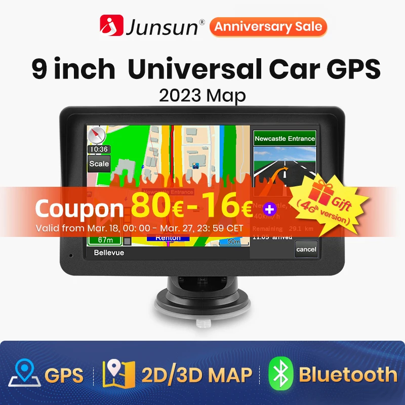 Navigation GPS, 5 Universal Pouces écran Tactile Voiture Navigateur GPS Navigation 256mb Mp3 8 Go Fm Europe Carte 508