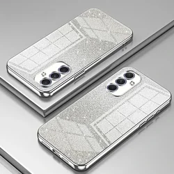 Glitter Plating Protective Phone Case - Sparkling Back Cover - Samsung S25 (Silver)