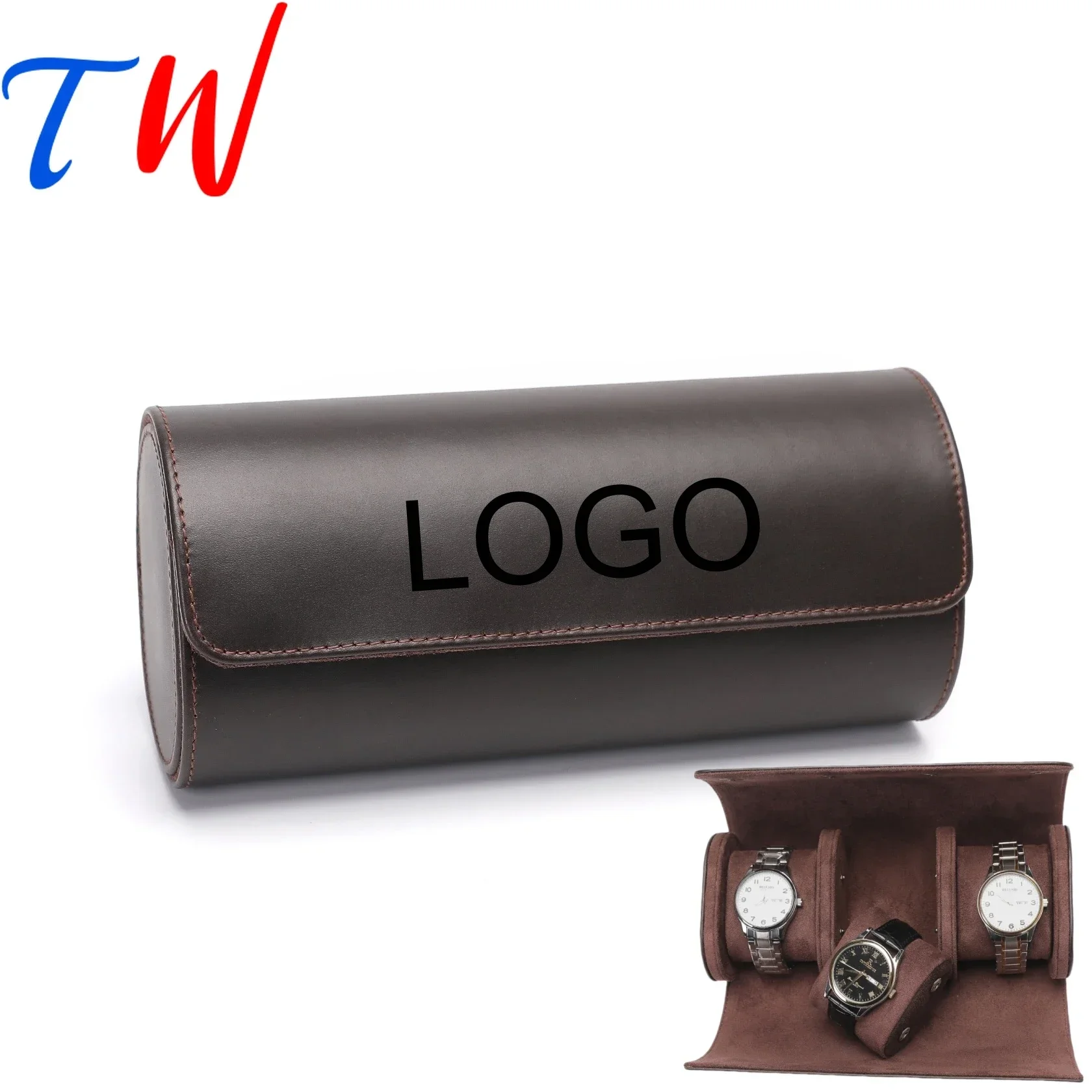Watch Storage Box 1/2/3 Slots Genuine Leather Personalized Customization
