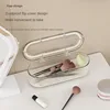 Creative Grid Makeup Brush Storage Box Dustproof and High-end Dressing Table Organizer Box Large Capacity Powder Puff Makeup Box 4
