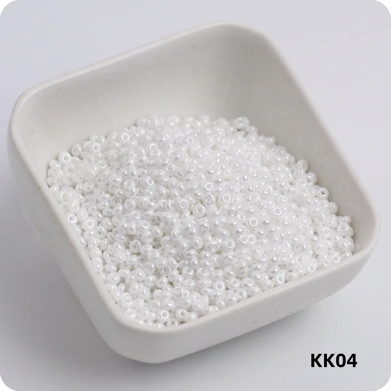 Durable Solid Color Glass Rice Beads