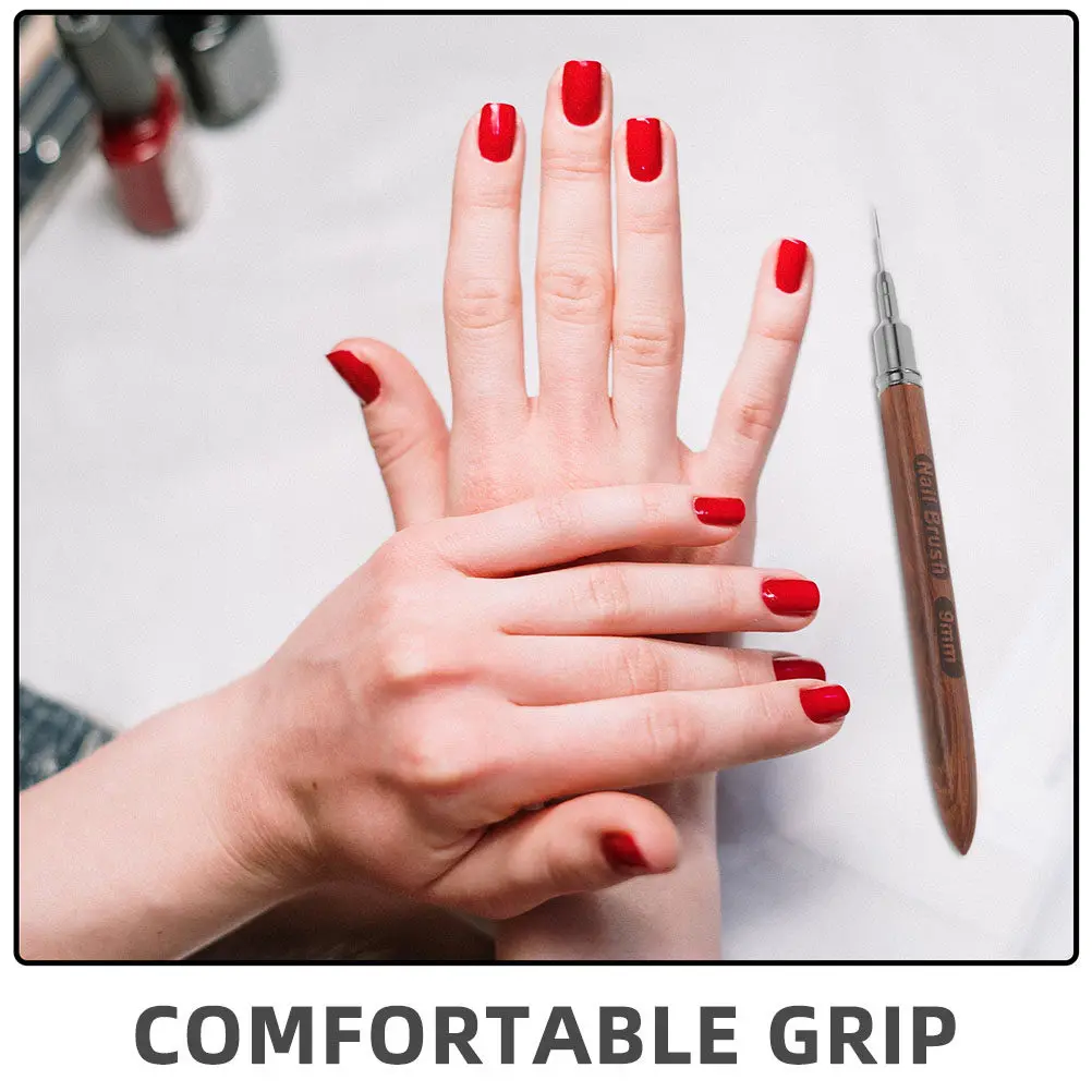 2개입 고급 네일아트 라인 드로잉 펜 얇은 라이너 브러쉬 매니큐어 도구 전문 살롱용 네일 브러쉬