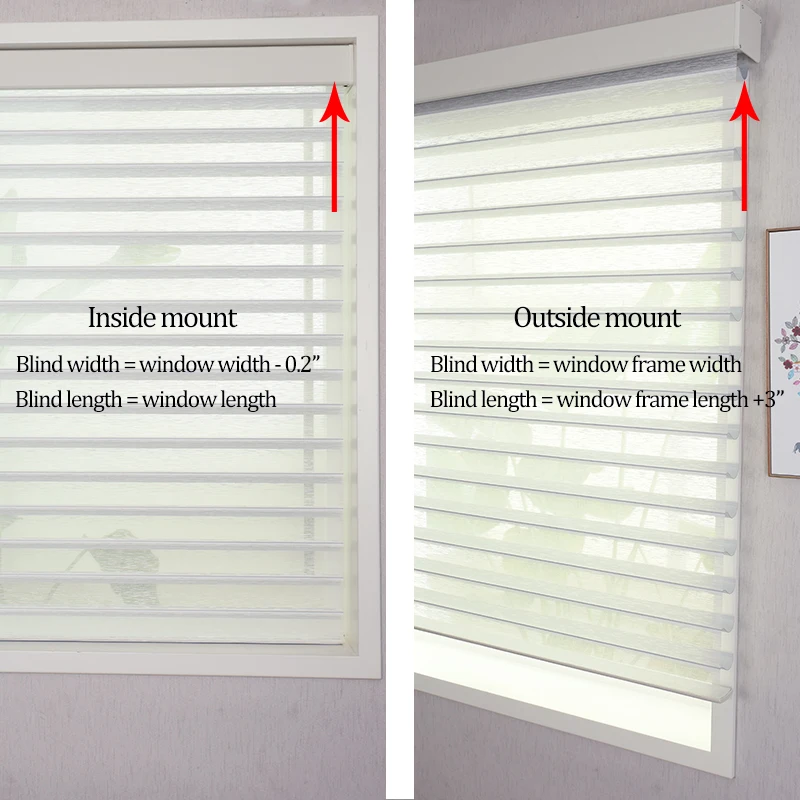 SmartMatters Smart Zigbee Shangri-La Blinds Dual-layered Day And Night Zebra Window Shades For Windows Wifi Tuya Alexa Compatible